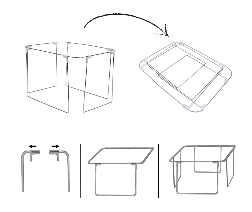 Premium Dolap İçi Düzenleyici Hurç – Çelik Çerçeveli | Pencereli Organizer Kutu - GTG DISCOVER
