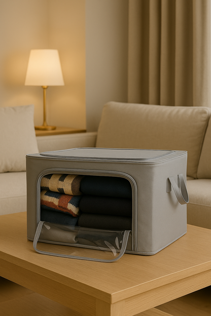 Premium Dolap İçi Düzenleyici Hurç – Çelik Çerçeveli | Pencereli Organizer Kutu - GTG DISCOVER