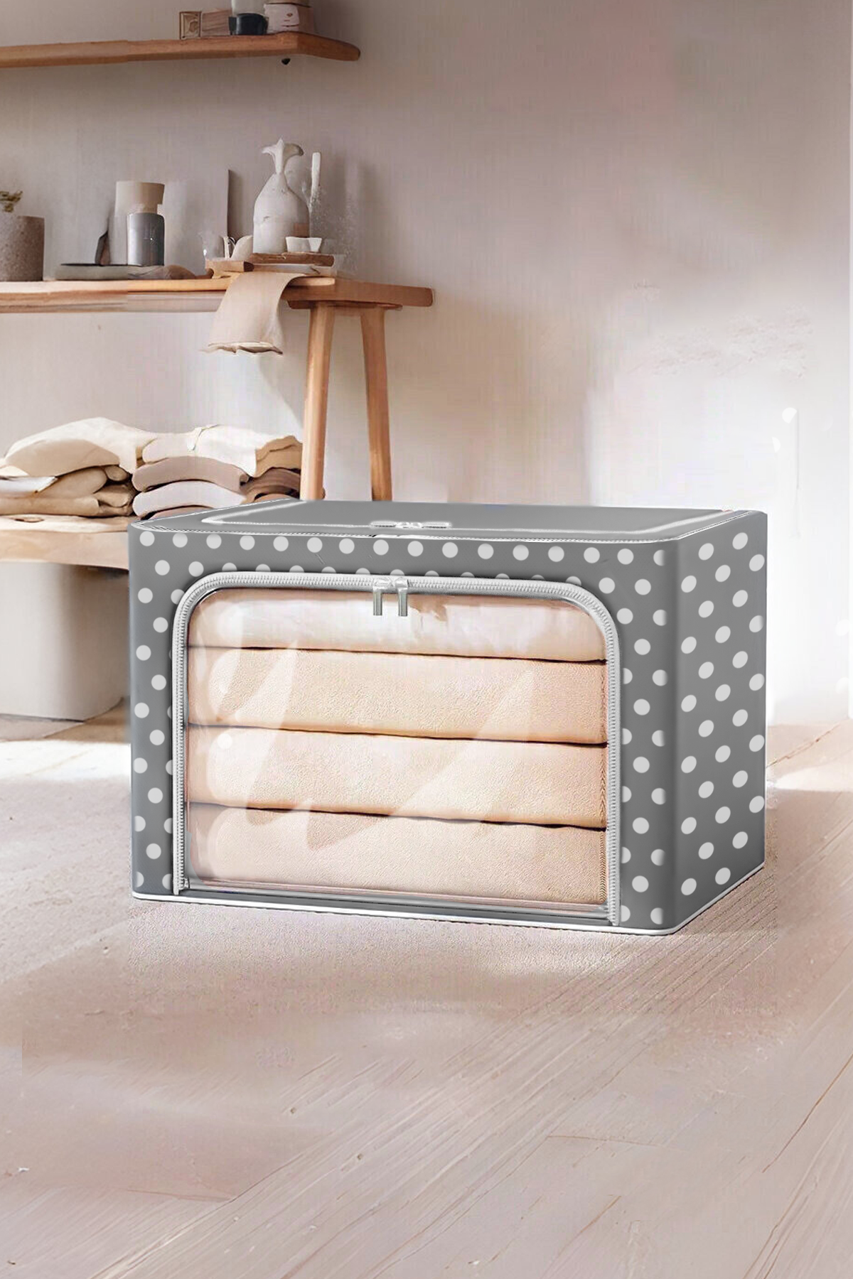 Premium Dolap İçi Düzenleyici Hurç – Çelik Çerçeveli | Pencereli Organizer Kutu - GTG DISCOVER